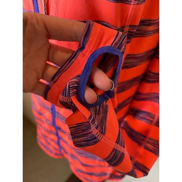 Lukka Pink And Purple Striped Hooded Full Zip‎ Athletic Active Jacket Size M - Picture 7 of 10